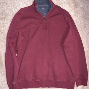 Men’s Medium Maroon Zip Up Sweater